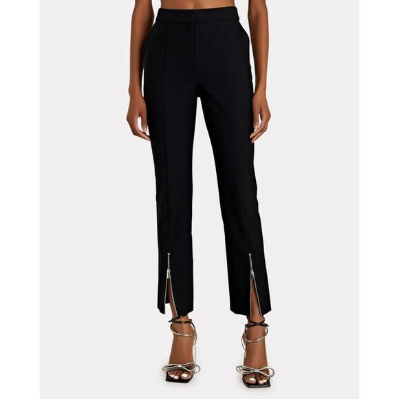 NWT Derek Lam 10 Crosby Van Zip Cuff Cropped Trouser Pant Black Size 4 - Picture 2 of 9